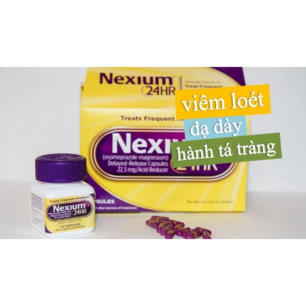 Nexium 24hr Mỹ, Viên Uống Đau Dạ Dày Ợ Nóng