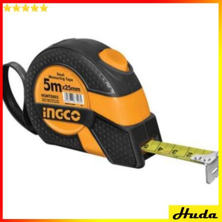 5mx25mm Thước cuộn thép nền vàng INGCO HSMT0805  LKJ