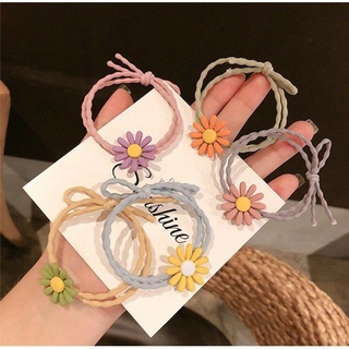 combo 10 cái dây cột tóc hoa cúc đủ màu