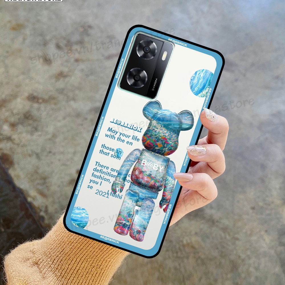 Ốp Oppo A57 4G in hình gấu Bearbrick,Mountain,xanh,đen,đỏ giá rẻ