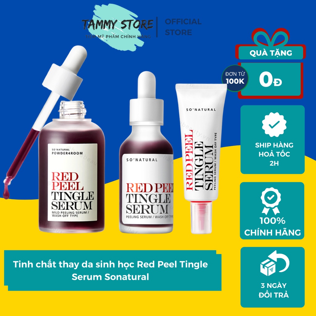 [Mẫu mới] Tinh chất thay da sinh học Red Peel Tingle Serum Sonatural