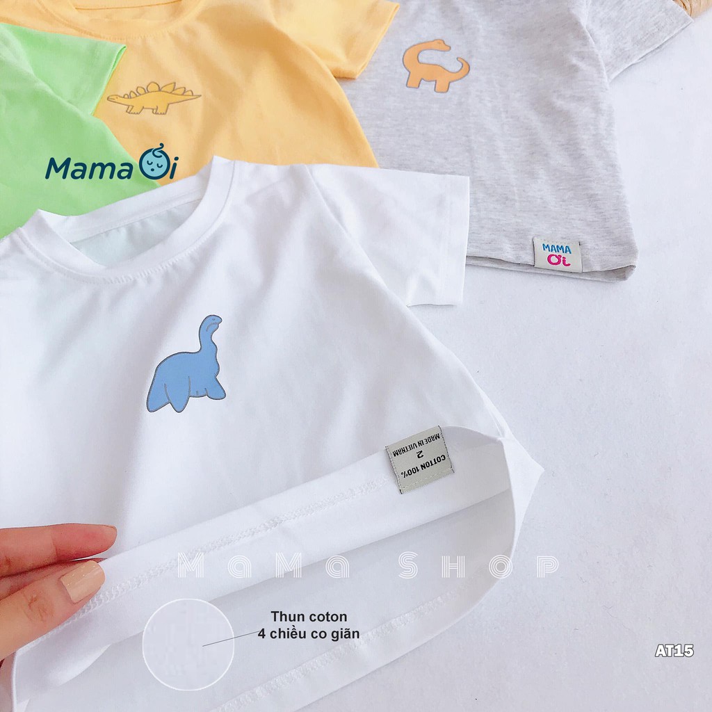 Áo thun bé trai bé gái in hình khủng long gồm 4 màu vải thun cotton mềm mịn từ 0-3 tuổi Của Mama Ơi -  Thời Trang Cho Bé