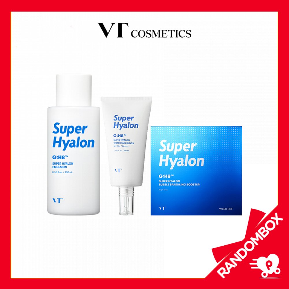Bộ 3 sản phẩm chăm sóc da VT Super Hyalon (gồm: Mặt nạ sủi bọt, Tinh chất dưỡng và Kem chống nắng) PICKO