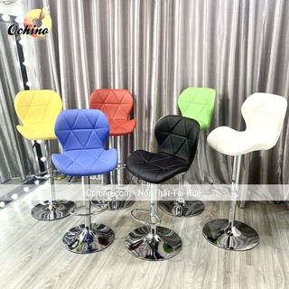 Ghế Bar, Ghế Quầy Bar - mẫu Kim Cương (Làm Bằng da đẹp, Xoay 360 và nâng lên hạ xuống từ 60-80cm)