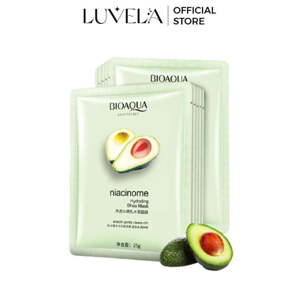 Mặt nạ quả bơ dưỡng ẩm chống lão hóa dưỡng da trắng da giảm mụn Bioaqua LUVELA MN14