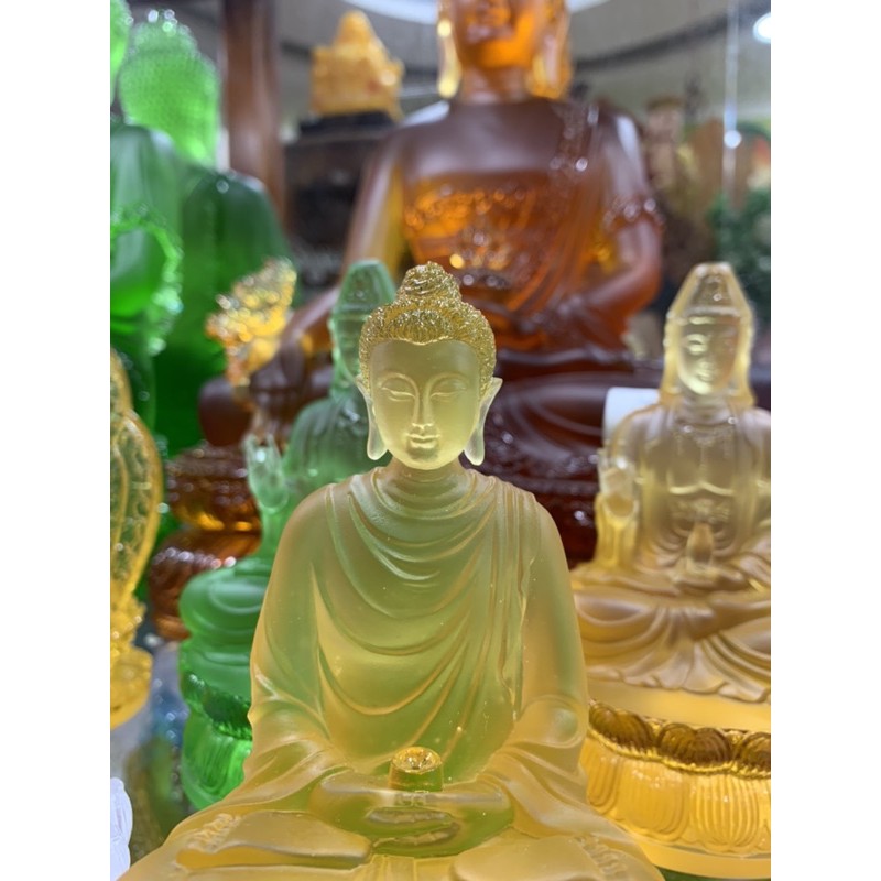 Tượng Phật Tổ - Bổn Sư Thích Ca Mâu Ni lưu ly cao cấp - Tượng để xe oto