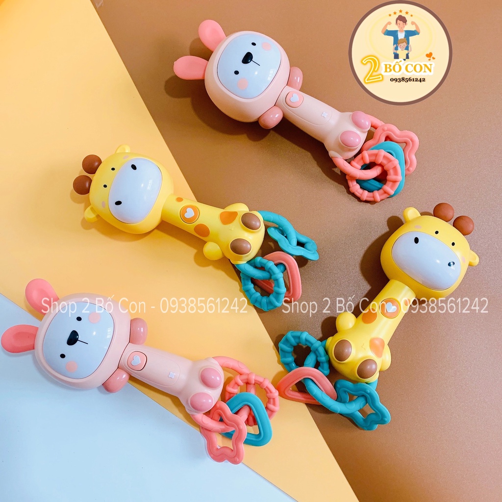 Đồ chơi xúc xắc cầm tay gặm nướu phát nhạc Babytry cho Bé, Giúp Bé Nhận Thức Màu Sắc - Lục lạc cho bé Shop2Bocon