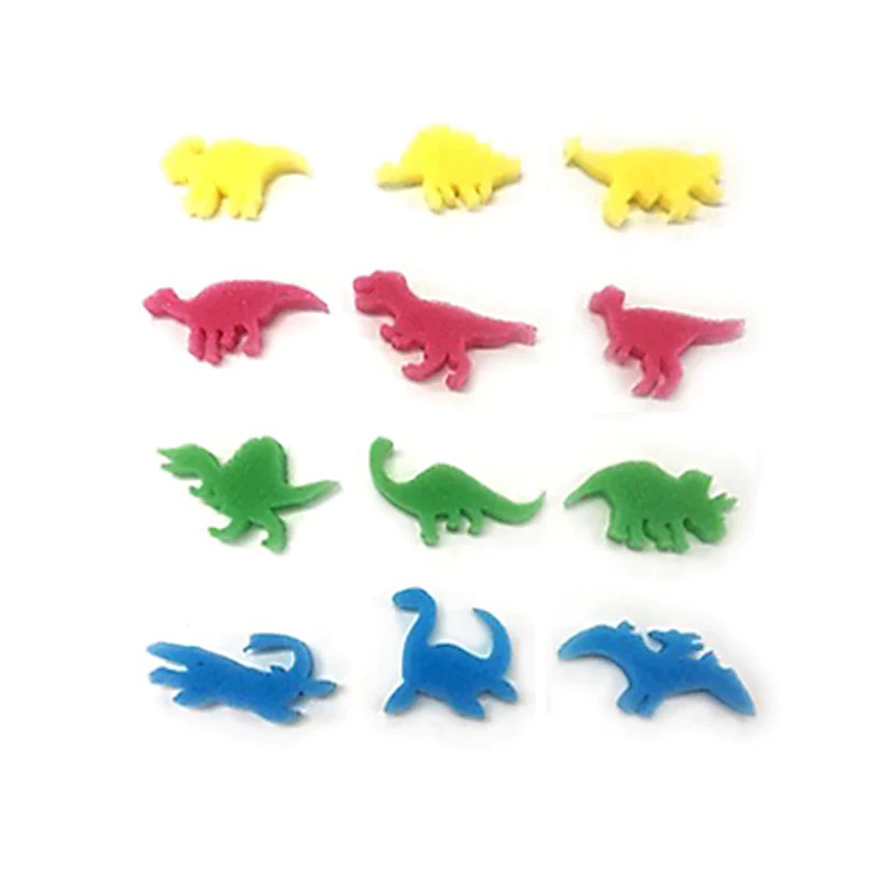 Daiso Đồ Chơi Nhà Tắm 2.3X0.8X0.8Cm (Cái) Expand In Water Sponge -Dinosaur - 12 Pcs.-
