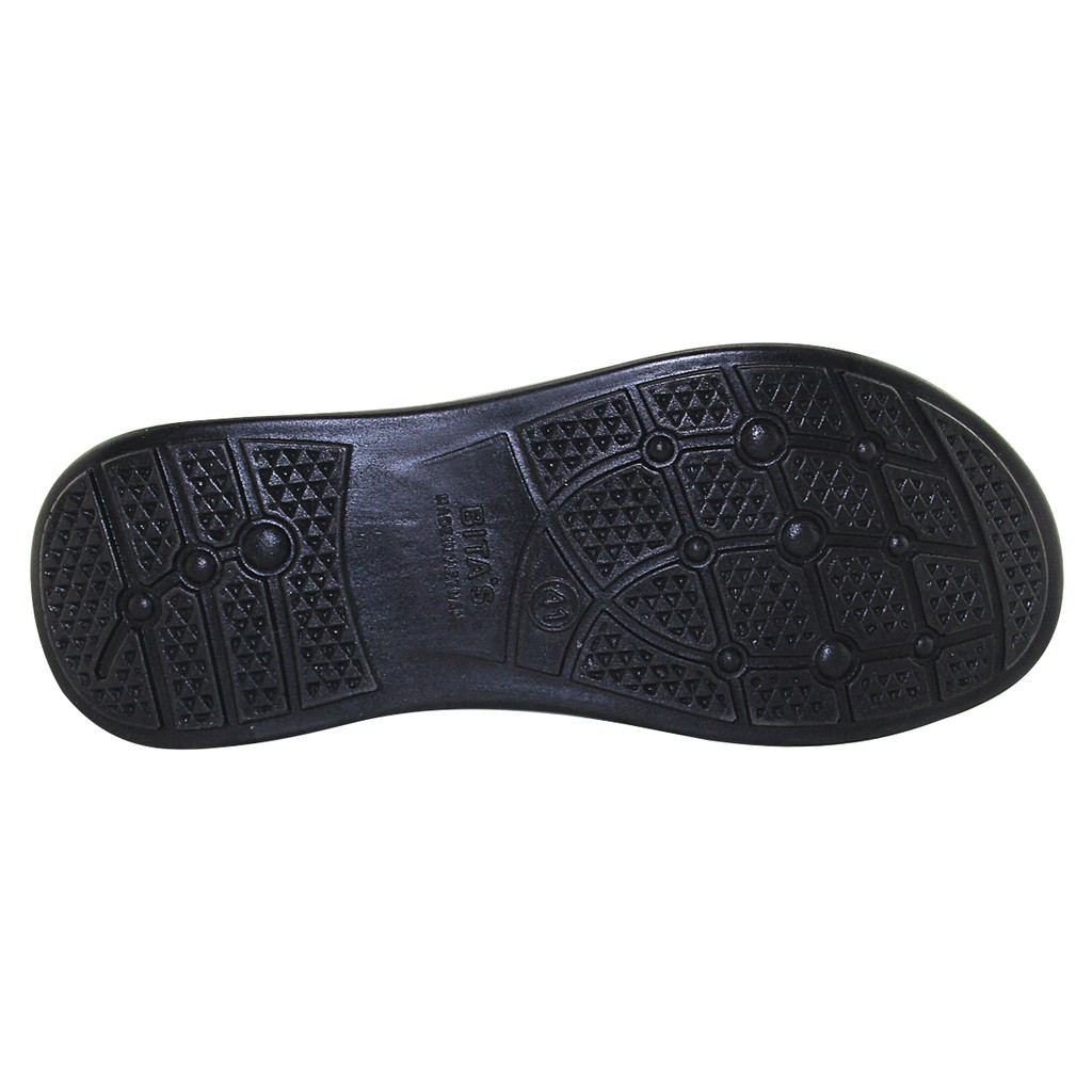 GIÀY SANDAL QUAI HẬU DA ĐẾ BẰNG NAM BITA'S SUM.95 (ĐEN + NÂU) - BITAS