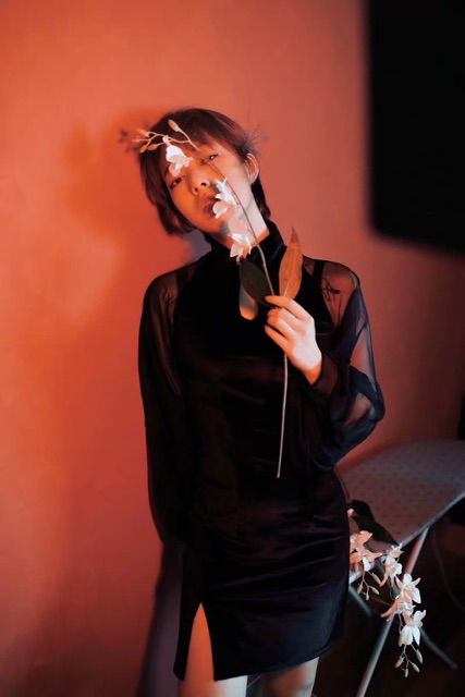 HÀNG ORDER - Sườn xám nhung tay voan ( Có ảnh thật ) | BigBuy360 - bigbuy360.vn