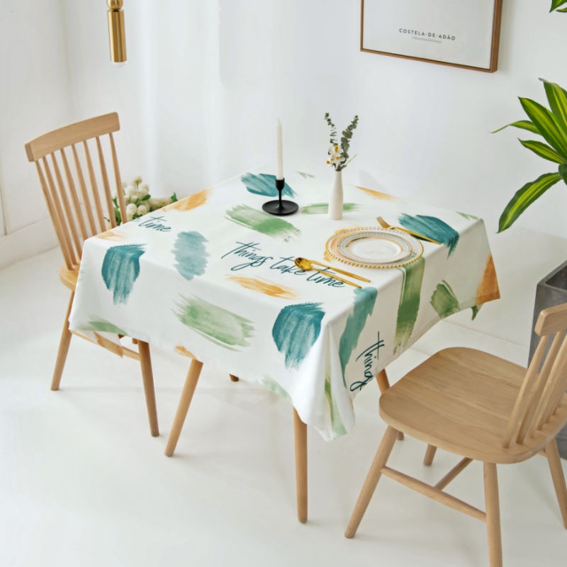 Khăn Trải Bàn Hình Vuông Bằng TPU Chống Thấm Nước / Dầu / Bỏng Phong Cách Bắc Âu