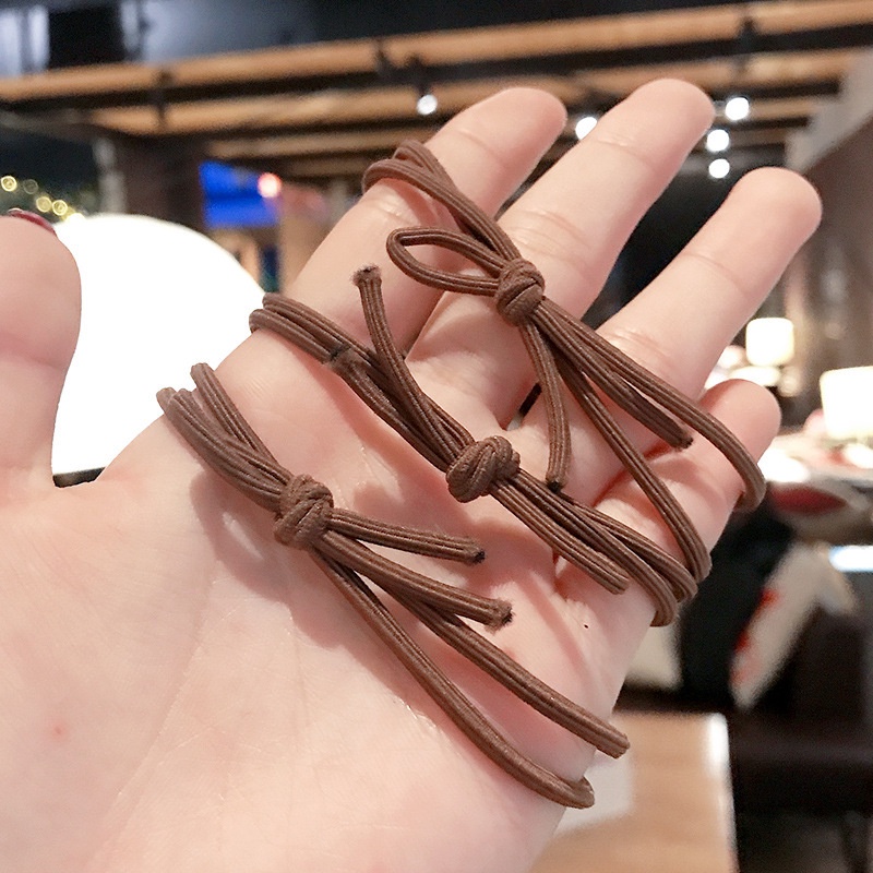 Dây buộc tóc thiết kế phối mặt cười xinh xắn, phong cách thời trang Hàn Quốc