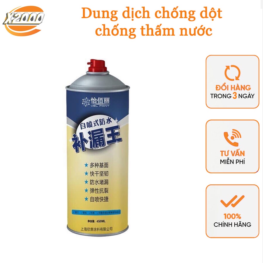 Chai Dung Dịch Xịt Chống Dột, Bình Xịt Chống Thấm Đa Năng Bịt Mọi Khe Nứt, Chống Thấm Tường, chống thấm nước ,Trần Nhà