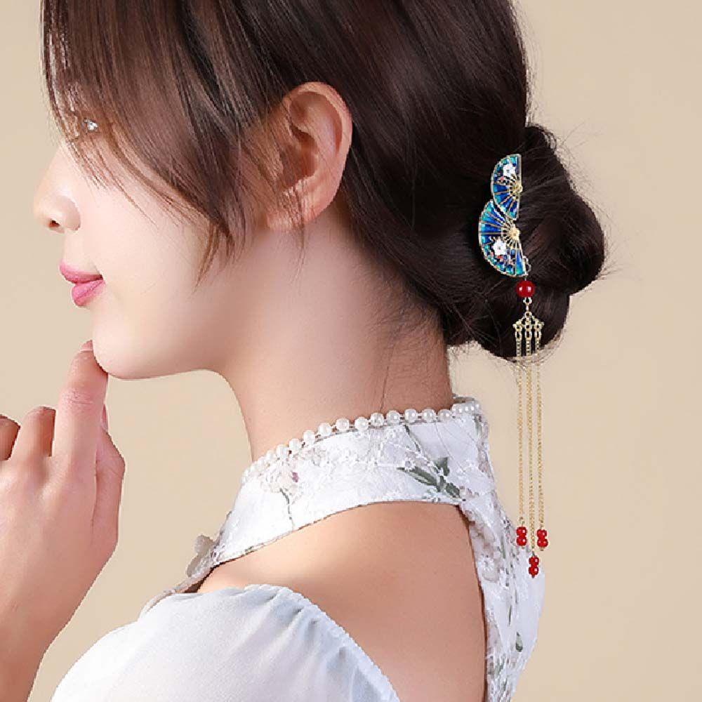Kẹp Tóc Kim Loại Hình Quạt Thời Trang Cho Nữ