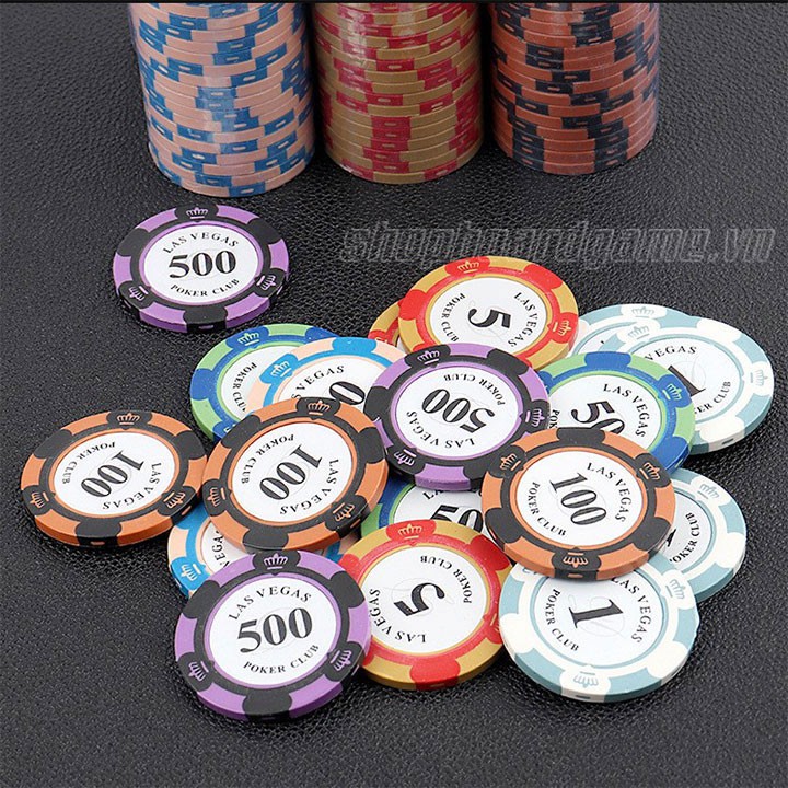 [Mã LIFEXANH03 giảm 10% đơn 500K] Lốc 20 chip poker sứ cao cấp tùy chọn mệnh giá