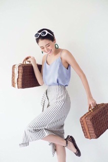 (Hình thật) Áo Lụa Nữ 2 dây - Áo dây may chuẩn