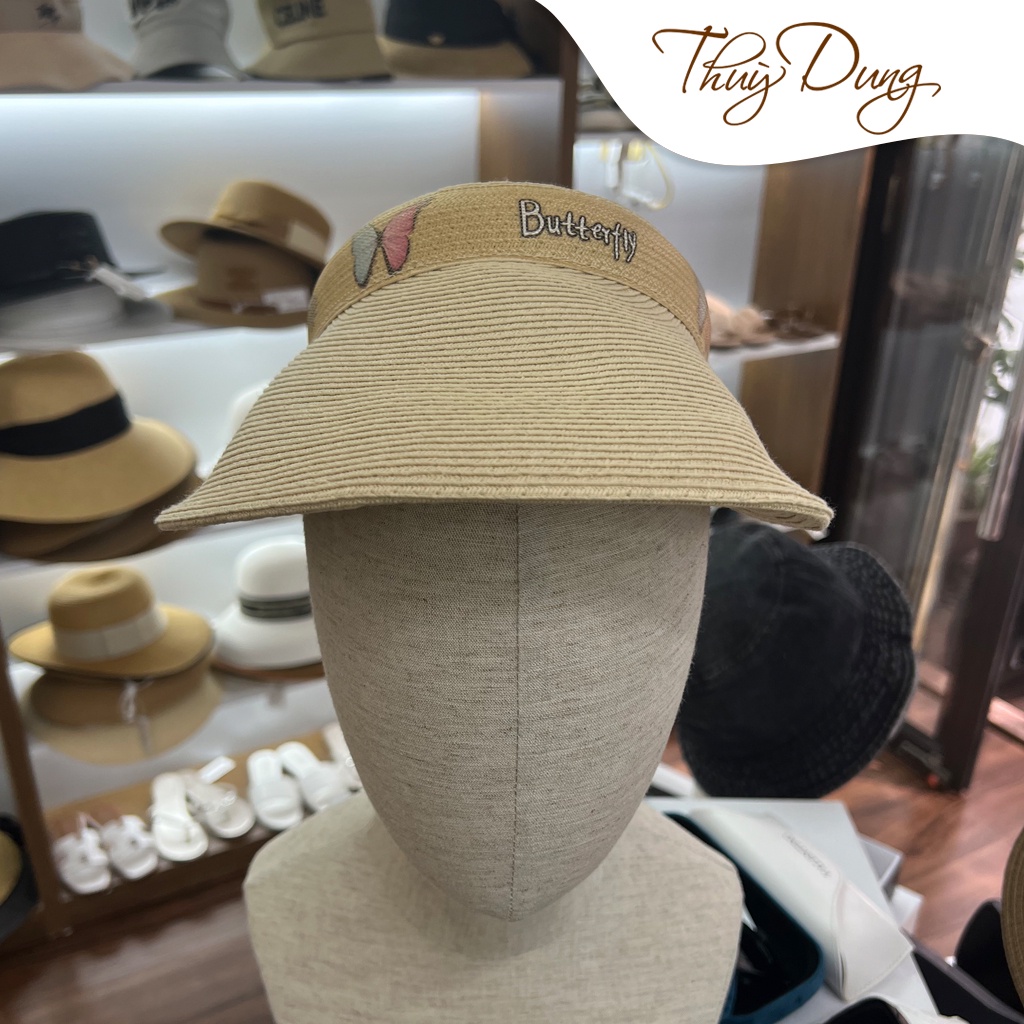 Mũ cói rộng vành nửa đầu chống nắng, nón cói đi biển nữ thời trang mùa hè hàn quốc cá tính