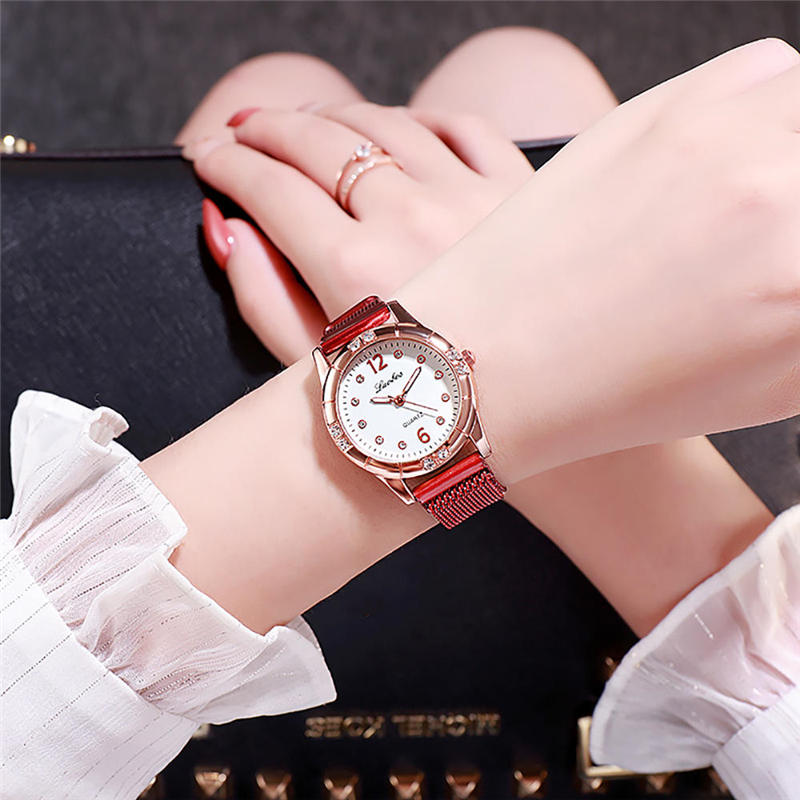 ZOLFA New Fashion Rose Gold Ladies Analog Watches Luxury Rhinestone Womens Quartz Watch Elegant Magnet Buckle Ladies Wrist Accessories Đồng hồ nữ