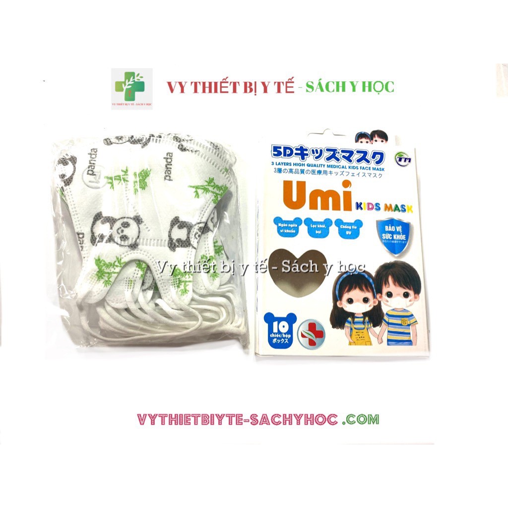 Khẩu trang 5D trẻ em Umi kid Mask hoạt hình ngộ nghĩnh(set 10 chiếc)