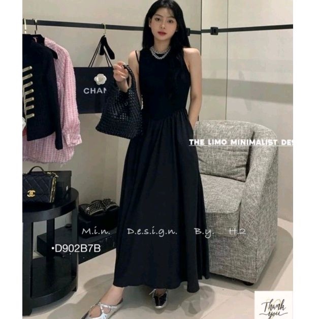 Đầm Dài Sát Nách Dáng Xòe Váy Ba Lỗ Dáng Dài Ôm Body Tùng Xòe Có Túi Hông Che Khuyết Điểm Thích Hợp Đi Tiệc Dạo Phố