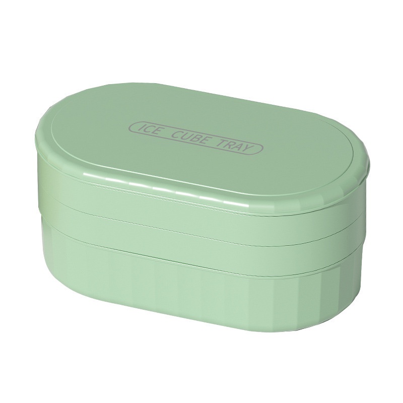Khay Làm Đá 2 Tầng Kèm Nắp Đậy Và Muỗng Tiện DụngGIADUNGTONGKHO1Khuôn Silicone Làm Đá Viên Kích Thước Lớn Đa Năng