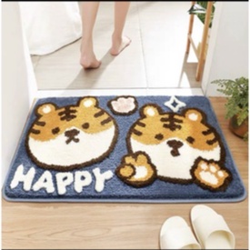 Thảm chùi chân/thảm lau chân 3D lông cừu cao cấp siêu xinh thấm hút tốt, chống trơn trượt, phù hợp dùng nhà tắm, cửa ra