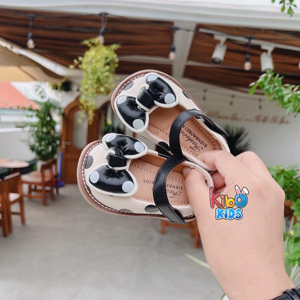 Giày Bé Gái - Giày búp bê da mềm phong cách Vintage BB4662 (có ảnh thật)