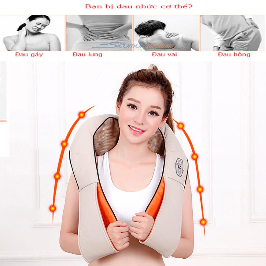 ĐAI MASSAGE ĐẤM LƯNG VAI CỔ GÁY TOÀN THÂN NECK W-808 GIẢM ĐAU NHỨC MỎI.UY TÍN CHẤT LƯỢNG THOẢI MÁI KHI SỬ DỤNG