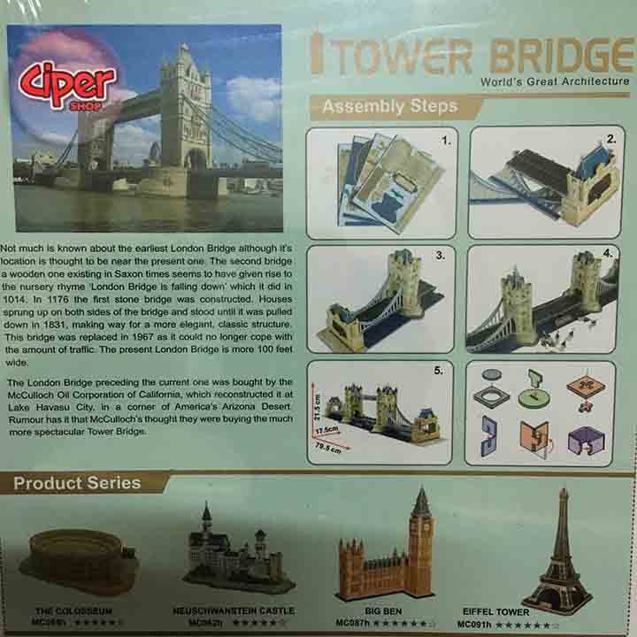 Mô hình Cầu Tháp Luân Đôn Tower Bridge - Lắp Ráp