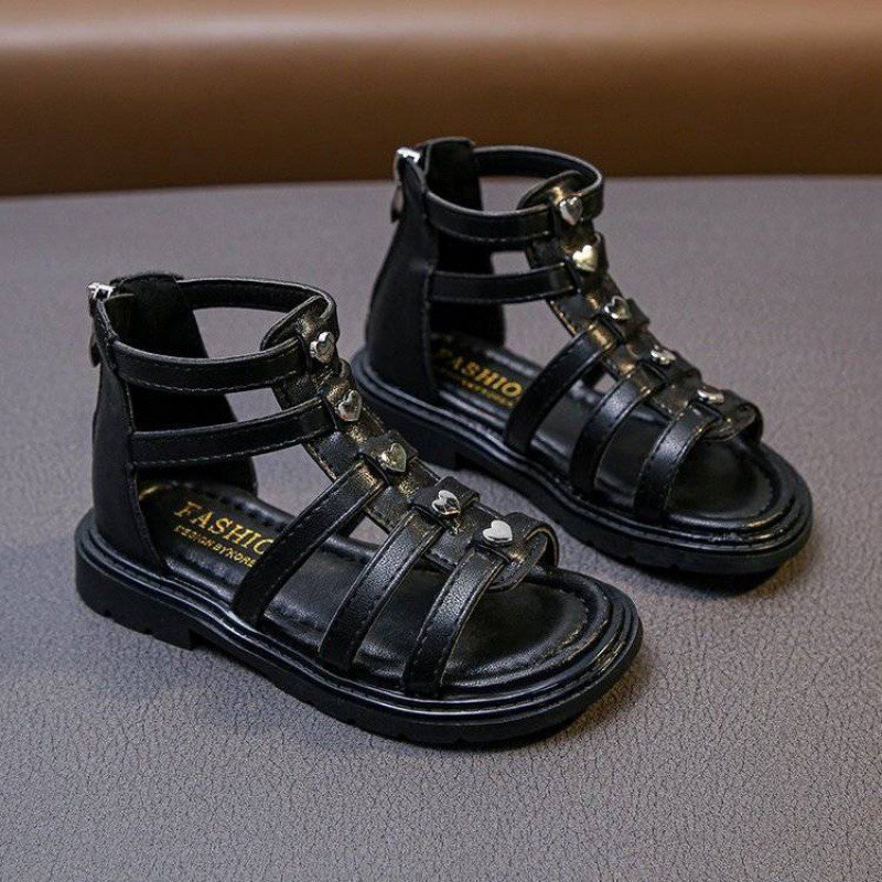 Sandal dép quai hậu chiến binh trái tim cho bé gái từ 3 đến 10 tuổi (M278)