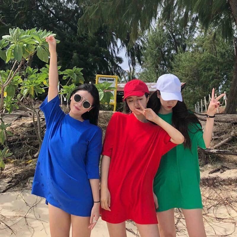 Áo thun trơn phom suông Thái Lan AT001 - AT010, unisex Nam Nữ | Shopee Việt Nam