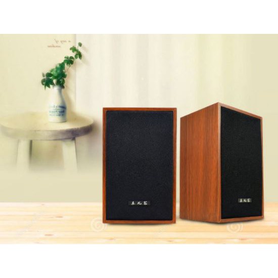 Bộ 2 loa di động D09 bằng gỗ USB mini 2.0 đa phương tiện Subwoofer loa siêu trầm
