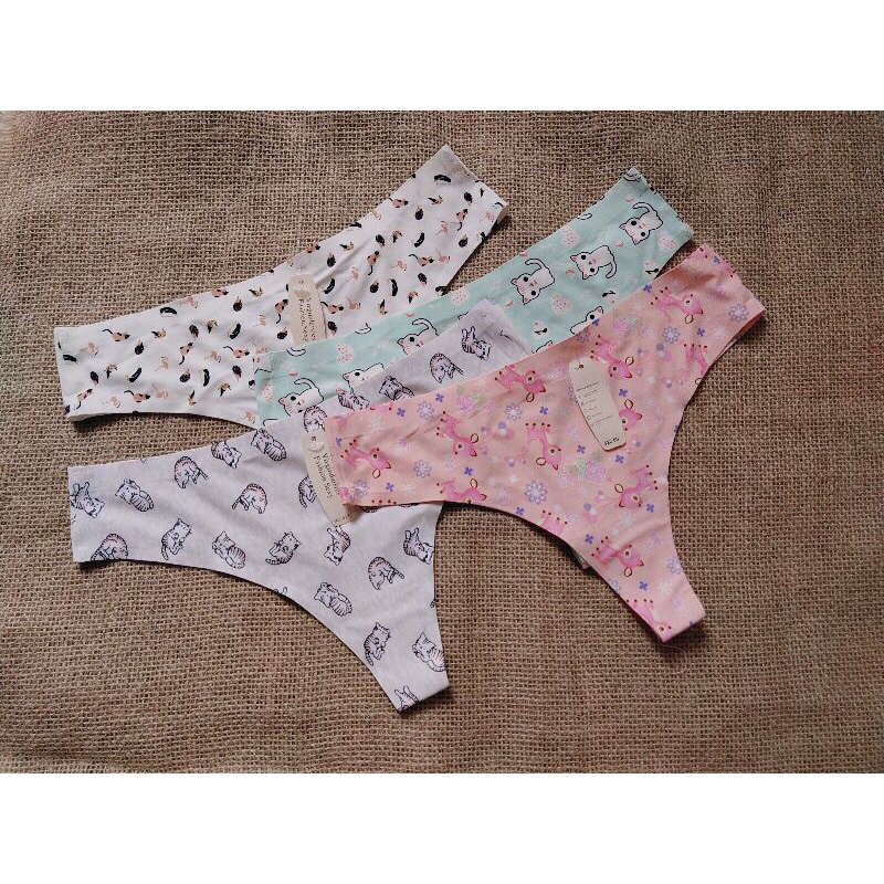 Quần lót lọt khe su điều hoà mềm mát hoạ tiết dễ thương mới lạ 051