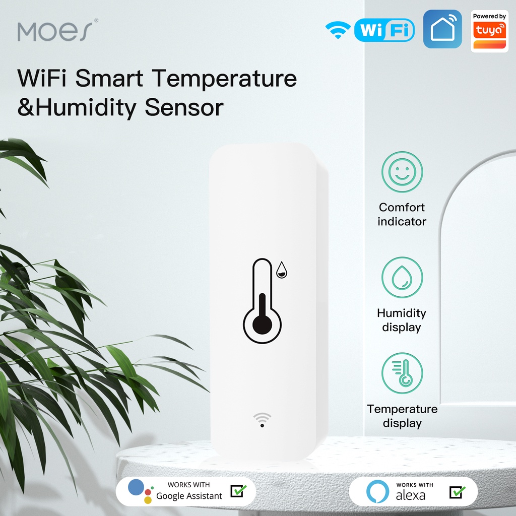 Nhiệt Kế Đo Độ Ẩm Kết Nối WiFi Thông Minh Chuyên Dụng Cho Alexa Google Home