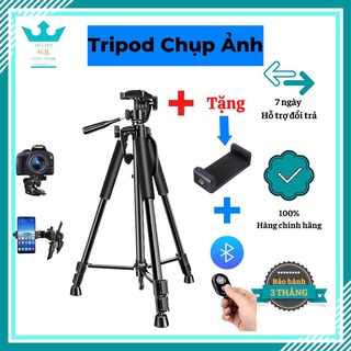 Gậy Chụp Hình 3 Chân Khung Nhôm Chắc Chắn Để Livestream Chụp Ảnh & Quay Sản Phẩm -Tripod Điện Thoại Máy Ảnh Mang Du Lịch