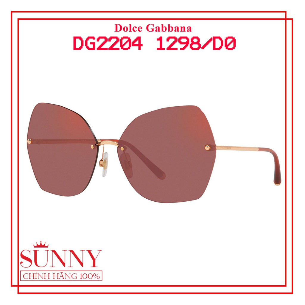 Kính mát chính hãng Dolce Gabbana DG2204 màu sắc thời trang, thiết kế dễ đeo bảo vệ mắt