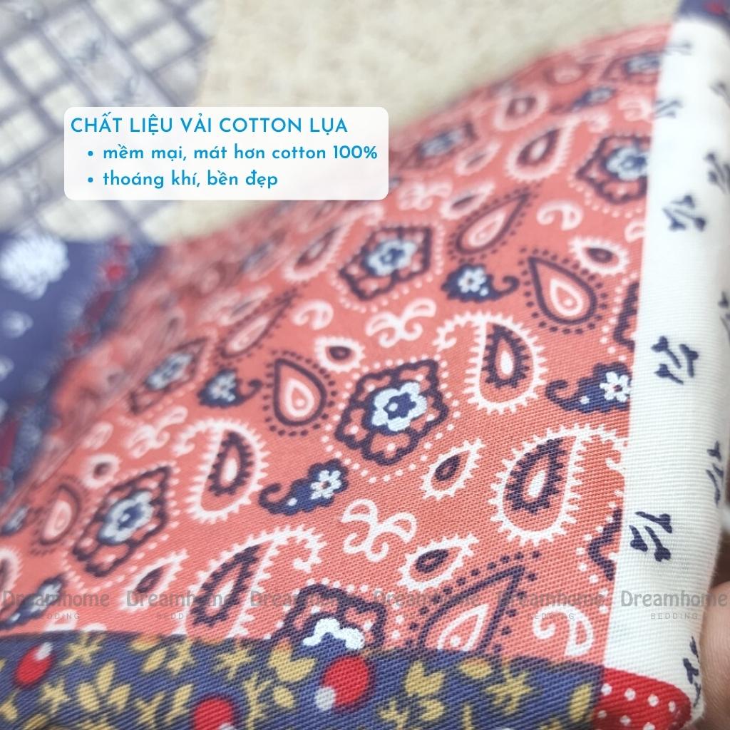 Vỏ gối 50x70cm Cotton Hàn DREAMHOME trần bông mỏng đẹp, đanh mát, có khóa kéo tiện lợi (1 cái)