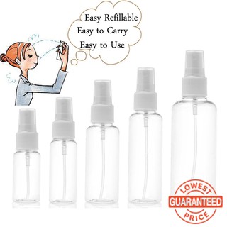 1 Cái Chai Xịt Nhựa Rỗng 30ml / 50ml / 100ml Nhựa Mini Có Thể Đổ Lại Để Trang Điểm Và Chăm Sóc Da Sử Dụng Du Lịch