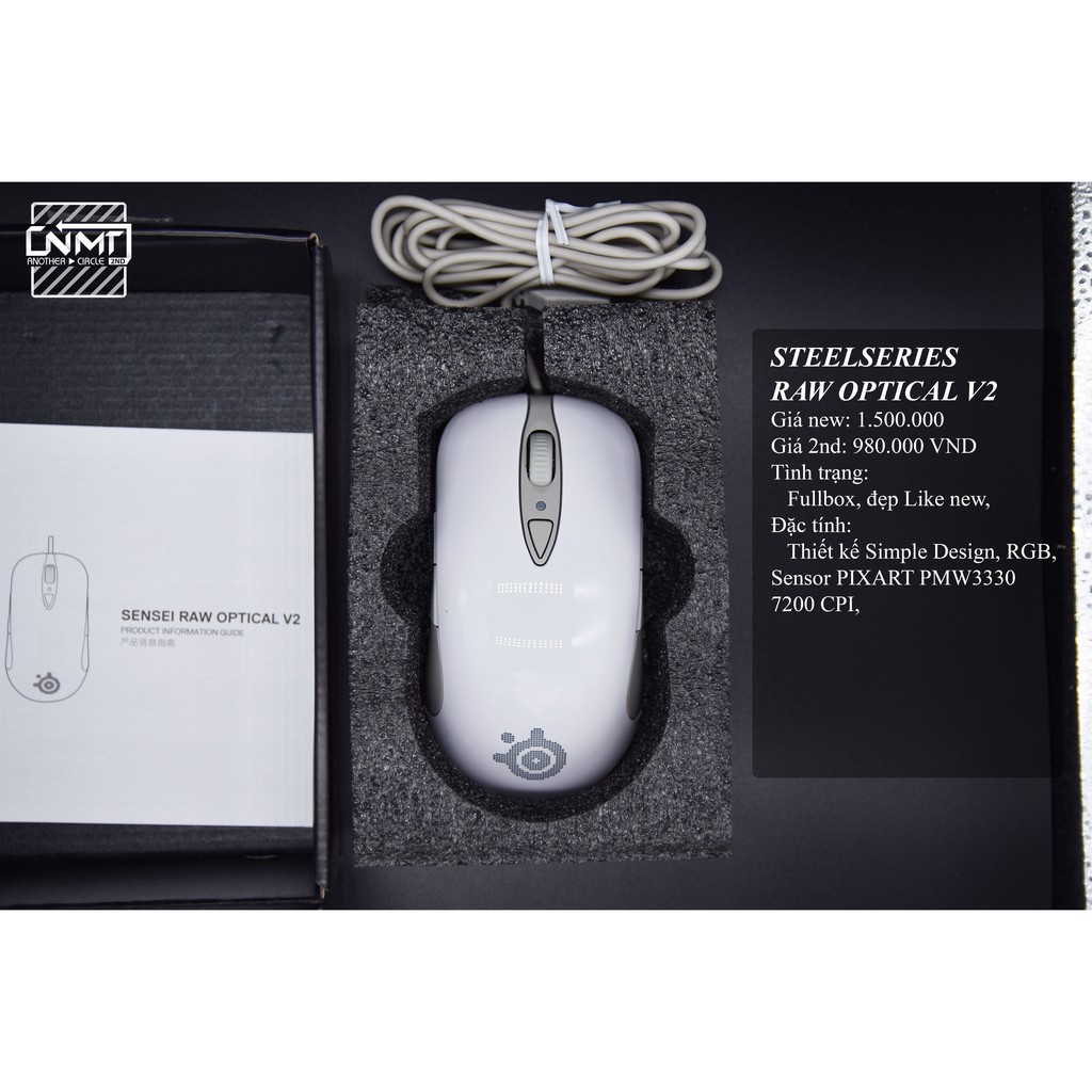 Chuột Gaming Steelseries SENSEI RAW Optical V2 (like New)