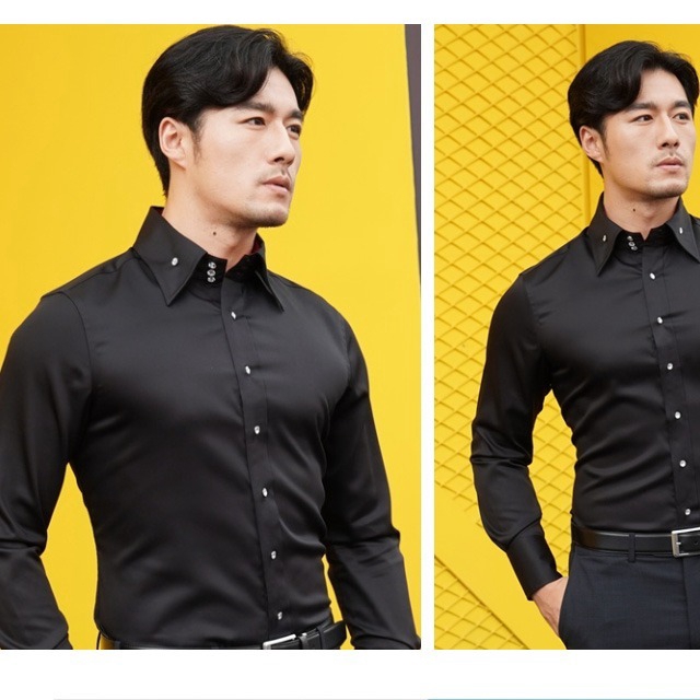 Áo Sơ Mi Tay Dài Cổ Lọ Dáng Ôm Vải Cotton Thời Trang Cao Cấp Cho Nam | BigBuy360 - bigbuy360.vn