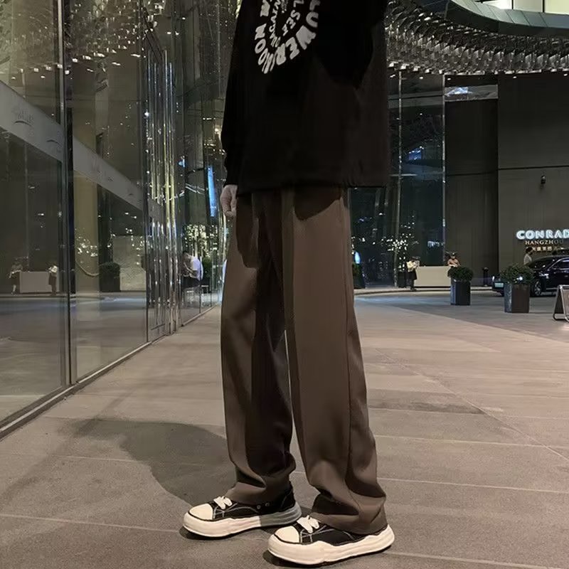 Quần Dài Ống Rộng Oversize Màu Trơn Thời Trang Nhật Bản Cho Nam Cỡ M-2XL