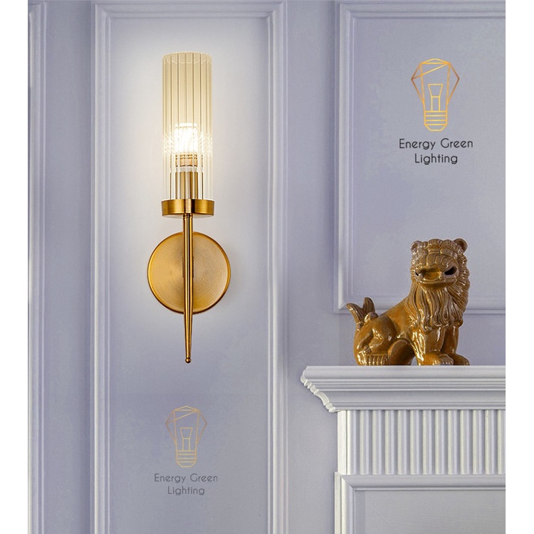 Đèn Gắn Tường Energy Green Lighting Cao Cấp Trang Trí Cổ Điển 8895 Đơn - 8420 Đôi - Tặng Kèm Bóng Led