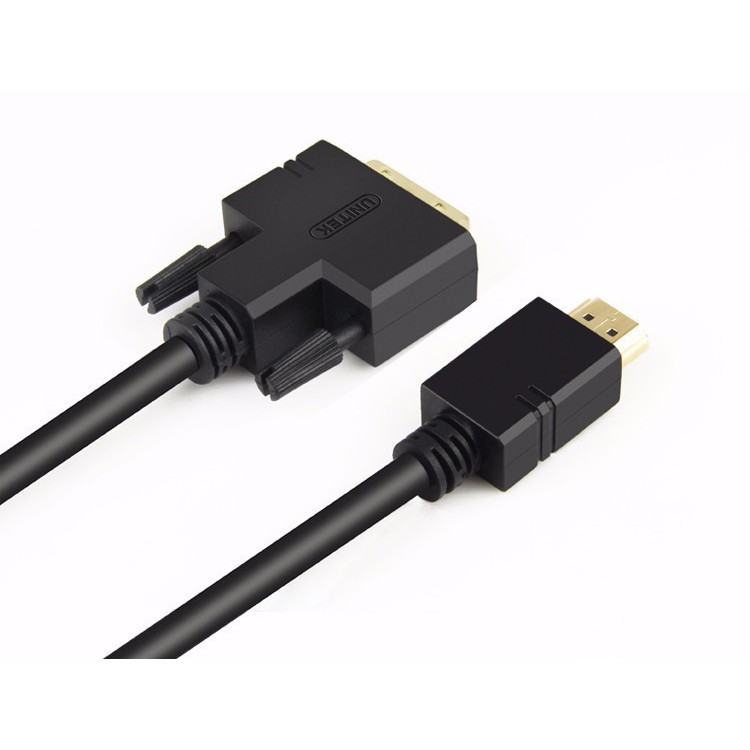 Cáp Chuyển DVI to HDMI và ngược lại HDMI to DVI Unitek Y-C220A dài 5m