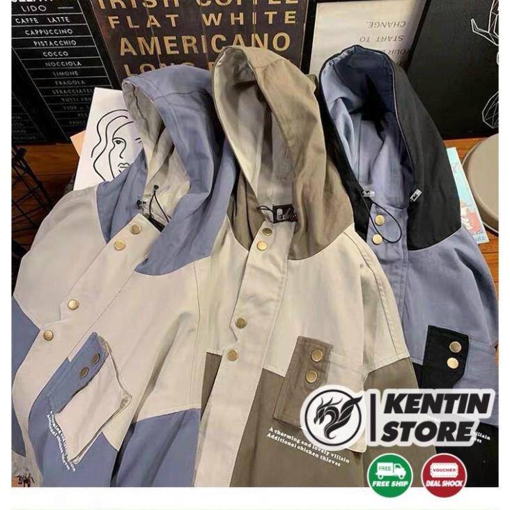 ÁO KHOÁC KAKI form rộng Unisex (M630 - Túi Hộp Ngang) cao cấp kèm ảnh thật KENTIN | BigBuy360 - bigbuy360.vn