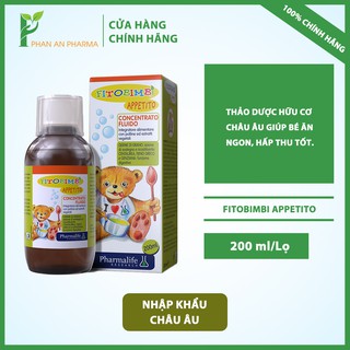 Fitobimbi Appetito - Thảo dược hữu cơ châu âu giúp bé ăn ngon, hấp thu tốt (Chai 200ml) - CN310