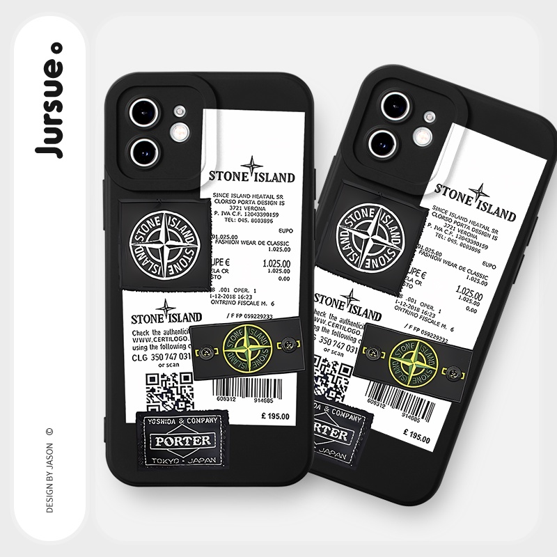 Ốp lưng JURSUE chống bẩn hình độc lạ ngầu nam đen Cho iPhone 14 13 12 11 Pro Max SE 2020 X XR XS 8 7 ip 6S 6 Plus Y2441