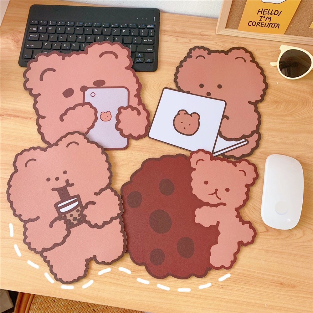 Miếng lót chuột mouse pad hoạt hình gấu nhỏ cute dễ thương KINOSHOP