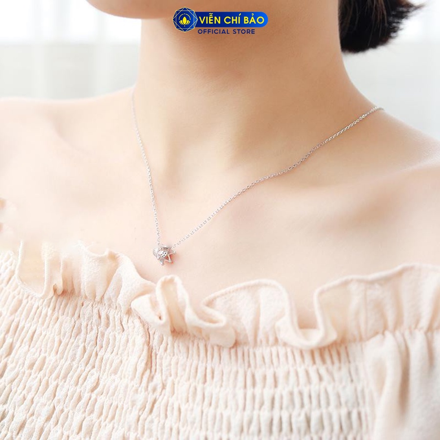 Dây chuyền bạc nữ mặt vương miện chất liệu bạc Ý 925 thời trang phụ kiện trang sức Viễn Chí Bảo D400427