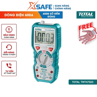 Mua Đồng hồ đo điện vạn năng TOTAL TMT47503 Thiết bị đo điện cầm tay màn hình LCD 6000 số đếm  có đèn nền  đèn chiếu sáng