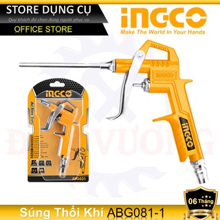 Súng thổi khí ingco abg081-3 đầu xịt hơi khí nén chiều dài vòi phun 80mm, đầu nối kiểu nitto